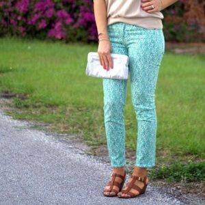 Floral Print Jeans